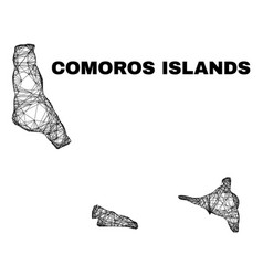 Network Irregular Mesh Comoros Islands Map