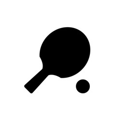 Ping Pong And Table Tennis Paddle Silhouette