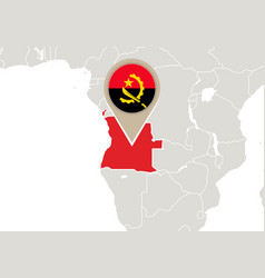 Angola On World Map