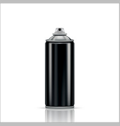 Black Steel Spray Can On A Transparent Background