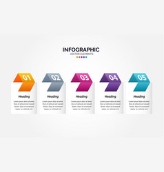 Horizontal Infographic Arrow Design With 5