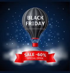 Hot Air Balloon Black Friday Black Retro