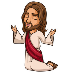 Jesus Christ Praising The Lord Cartoon Clip Art