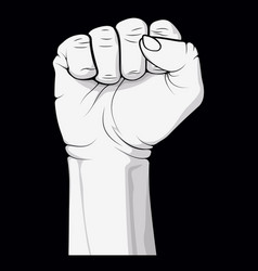 Monochrome Clenched Fist Symbol Of Freedom