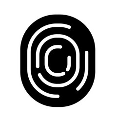 Finger Print Glyph Icon For Personal