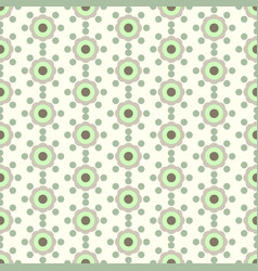 Green Vintage Flower And Circle Pattern On Pastel