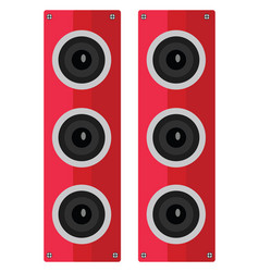 Red Speaker On A White Background