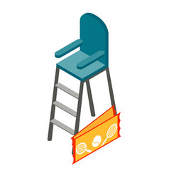 Tennis Match Icon Isometric Referee Chair