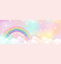 Holographic Fantasy Rainbow Unicorn Background