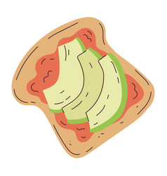 Isolated Sketch Of A Vegan Sandwich Icon