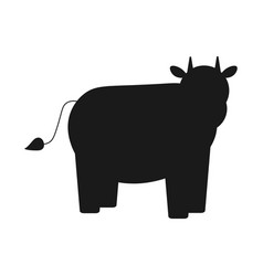 Of A Black Silhouette Cow