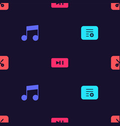Set Add To Playlist Music Note Tone Pause