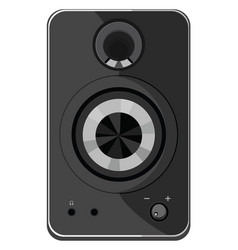 Black Music Speaker On A White Background