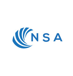 Nsa Letter Logo Design On White Background