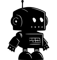 Robot - Black And White Isolated Icon