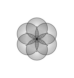 Seed Flower Of Life Lotus Icon Logo Mandala Circle