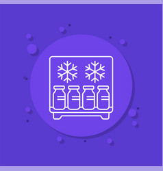 Vaccine In The Fridge Medical Storage Line Icon