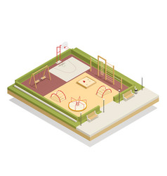 Kids Playground Isometric Mockup