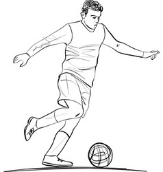 Soccer Or Football Player Sketch - Player