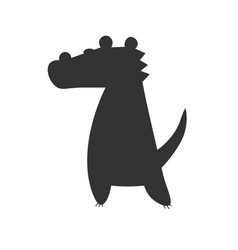 Black Silhouette Crocodile