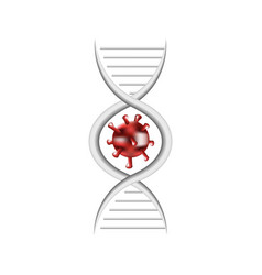 3d Dna With Coronavirus Render Design