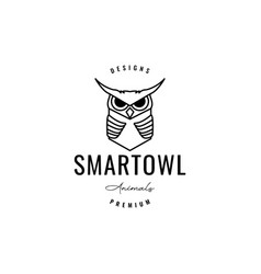 Great Horned Owl Hipster Logo Design