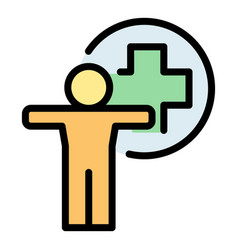 Human Healthcare Icon Flat