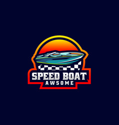 Logo Speed Boat E Sport And Sport Style