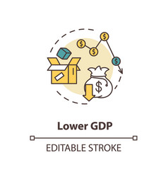 Lower Gdp Concept Icon