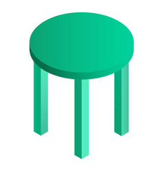 Round Table Icon Isometric Style