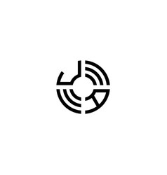 Aj Circle Line Logo Initial Concept With High