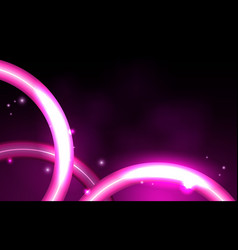 Circle Pink Ring Neon Lights Cloud Smoke Mist