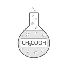 Laboratory Glass With Acetic Acid