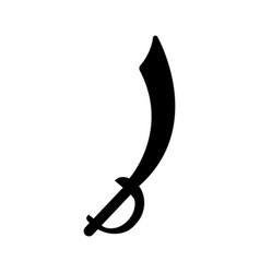 Pirate Sword Silhouette Black And White Icon