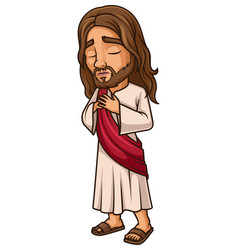 Sad Jesus Christ Cartoon Clip Art