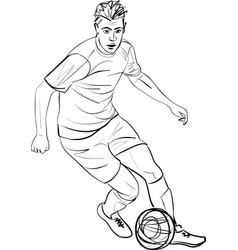 Soccer Or Football Player Sketch - Player