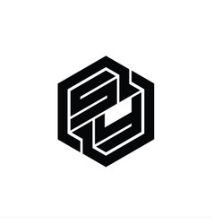 Sy Logo Monogram Gaming Hexagon Geometric Shape