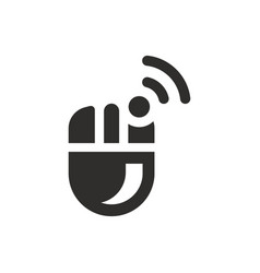 Wireless Mouse Icon On White Background