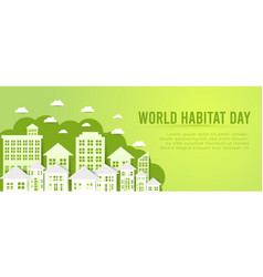 World Habitat Day Flat Design Background