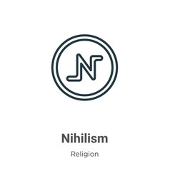 Nihilism Outline Icon Thin Line Black