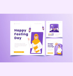 Ramadan Fasting On Social Media Post Template