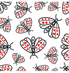 Seamless Pattern With Butterflies And Moths