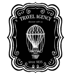 Travel Agency Vintage Label Or Chalk Style Emblem