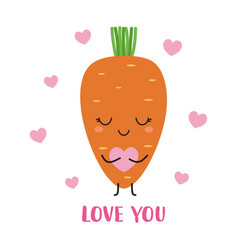 Valentines Card With Carrot