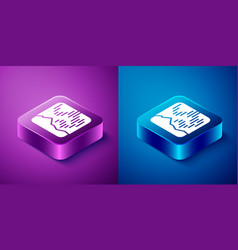 Isometric Northern Lights Icon Isolated On Blue