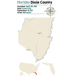 Map Dixie County In Florida