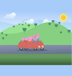 Peppa Pig Travels By Car