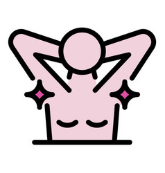 Clean Armpits Icon Color Outline