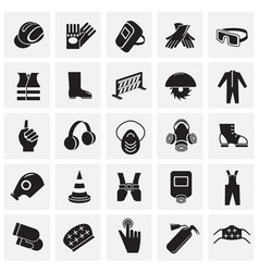 Industrial Safety Signs Set Blue Background Vector Image Industrial Safety Signs Set Blue Background Vector Image