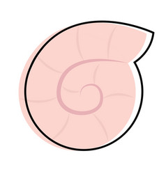 Isolated Colored Sketch Of A Sea Shell Icon